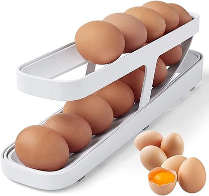 2 Tier Rolling Egg Dispenser For Refrigerator