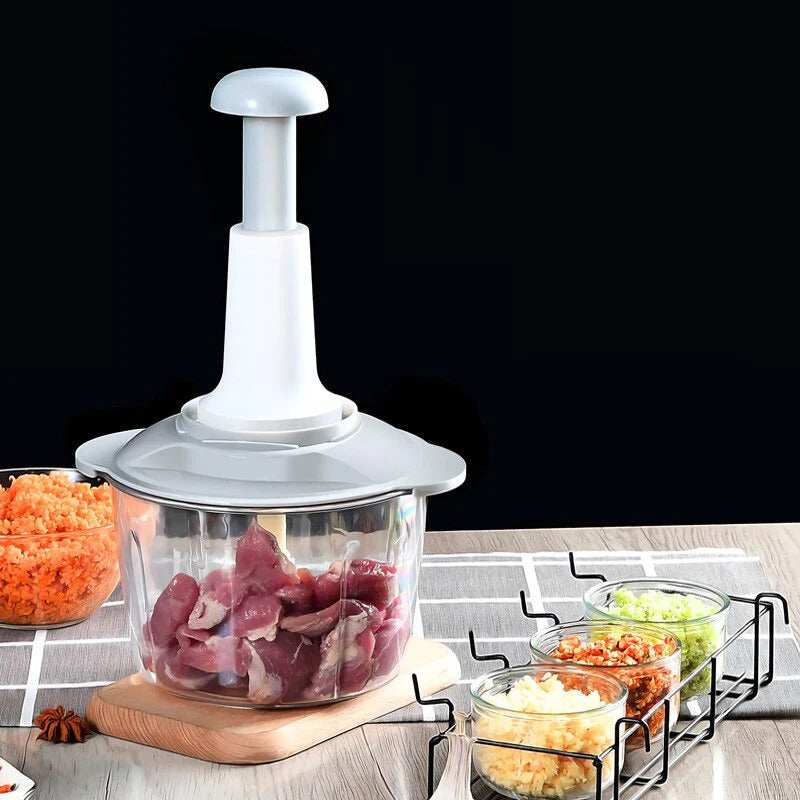 Vegetables Push Hand Chopper (Capacity 1.5 L)