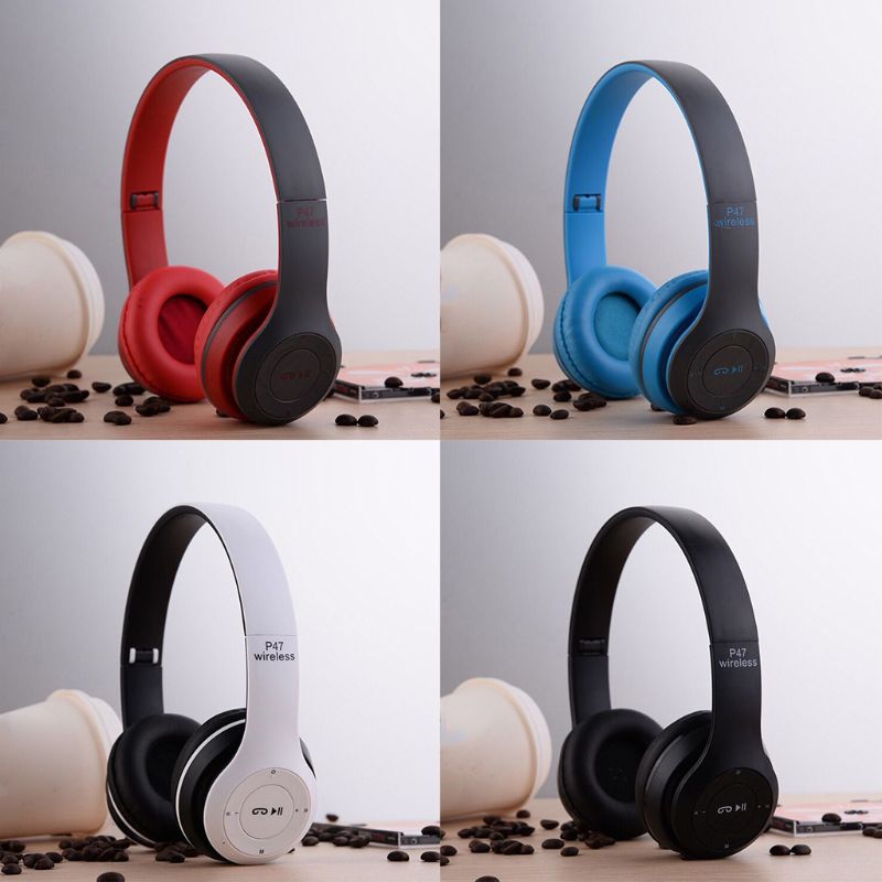 Special Edition P47 Headphone with Pop Window Over The Ear Wireless Bluetooth Headphone Support Sd Card