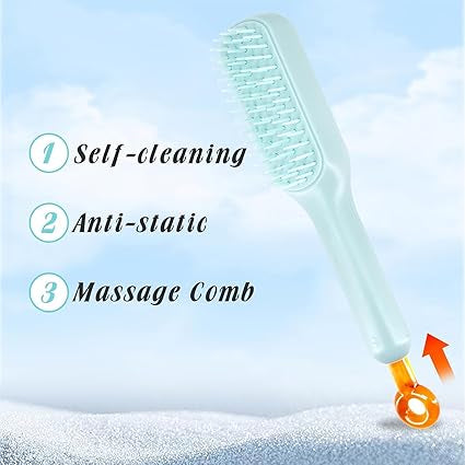 Self-Cleaning Hair Brush with Scalable Rotating Lifting