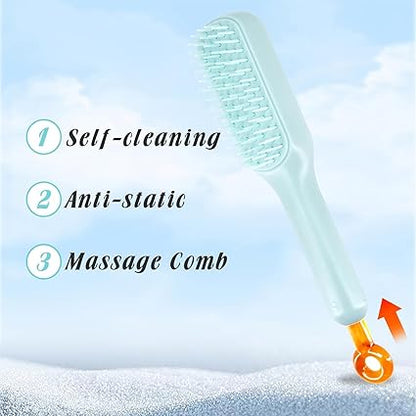 Self-Cleaning Hair Brush with Scalable Rotating Lifting