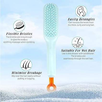 Self-Cleaning Hair Brush with Scalable Rotating Lifting