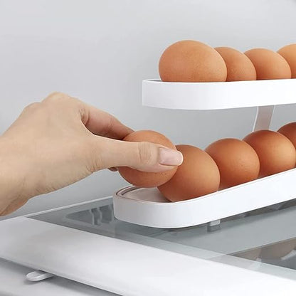 2 Tier Rolling Egg Dispenser For Refrigerator