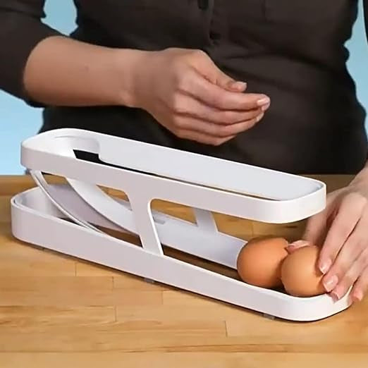 2 Tier Rolling Egg Dispenser For Refrigerator