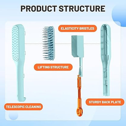 Self-Cleaning Hair Brush with Scalable Rotating Lifting