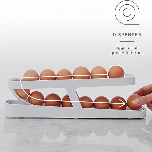 2 Tier Rolling Egg Dispenser For Refrigerator