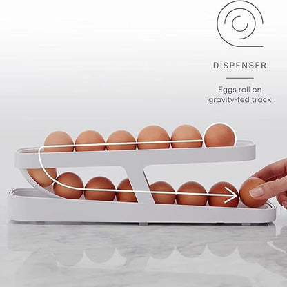 2 Tier Rolling Egg Dispenser For Refrigerator