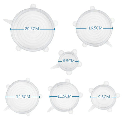 6 Pieces Silicon Lids